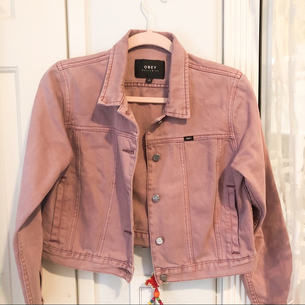 Dusty rose OBEY jacket NWOT